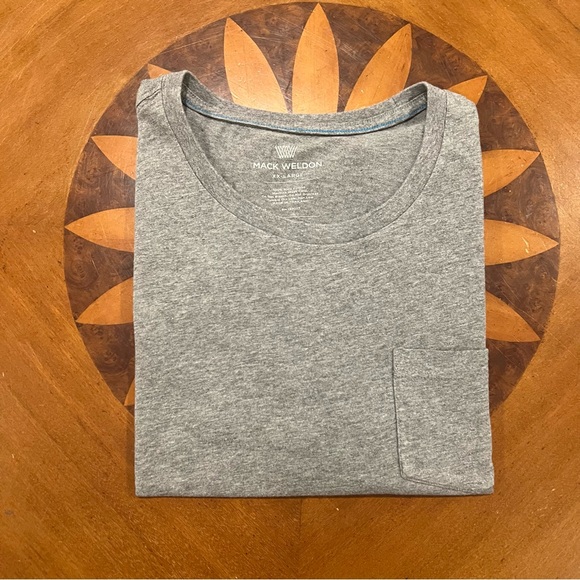 Mack Weldon Lot of 2 Men’s Pima Cotton Crewneck Pocket Tees Slim XXL Blue/Gray - Picture 2 of 16